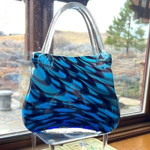 Glass Purse Vase